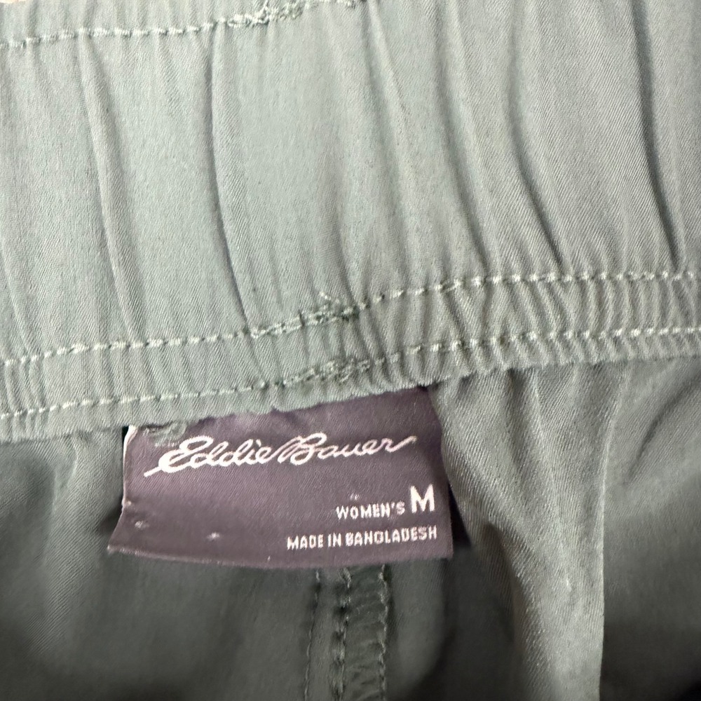 Eddie Bauer Women Medium Olive Green Horizon Pull On Hiking Pants Straight Leg - Picture 3 of 8